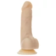 Naked Addiction Rotating 7 - forgófejes vibrátor (18 cm) - natúr