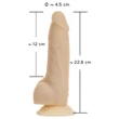 Naked Addiction Rotating 7 - forgófejes vibrátor (18 cm) - natúr