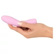 Cuties Mini 3 - akkus, vízálló, bordázott vibrátor (pink)