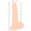 Nature Skin - dildó bőrrel - 19 cm (natúr)