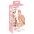 Nature Skin - dildó bőrrel - 19 cm (natúr)