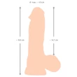 Nature Skin - dildó bőrrel - 20 cm (natúr)