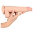 Nature Skin - AI Dream Girl élethű dildó mozgatható bőrrel és herékkel (25 cm)