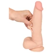 Nature Skin - AI Dream Girl élethű dildó mozgatható bőrrel és herékkel (25 cm)
