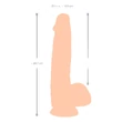 Nature Skin - AI Dream Girl élethű dildó mozgatható bőrrel és herékkel (25 cm)