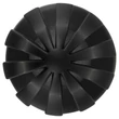 ANOS - bordázott puha butt plug - 7 cm (fekete)
