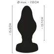 ANOS - bordázott puha butt plug - 7 cm (fekete)