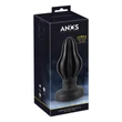 ANOS - bordázott puha butt plug - 7 cm (fekete)