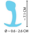 Cuties Mini Butt Plug - szilikon anál plug (kék, 2,6 cm)