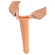Nature Skin - hosszabbító, vastagító péniszköpeny (24 cm)