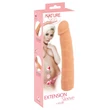 Nature Skin - hosszabbító, vastagító péniszköpeny (24 cm)