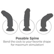 King Cock 7 tapadókorongos vibrátor (18 cm, natúr)