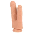 realistixxx Threesome - akkus, élethű dupla forgó vibrátor (22cm)