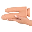 realistixxx Threesome - akkus, élethű dupla forgó vibrátor (22cm)