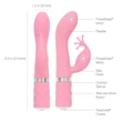 Pillow Talk Kinky - akkus, 2 motoros G-pont vibrátor (pink)