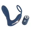 You2Toys Prostate Plug - anál vibrátor péniszgyűrűvel (kék)