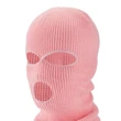 Balaclava - kötött szopó maszk 3 nyílással (pink)
