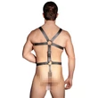 ZADO - bőr férfi testhám body (fekete, S-L)