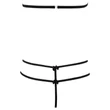 Cottelli - nyitott csipkeszett (fekete)