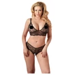 Cottelli Plus Size - csipke melltartó szett (fekete)