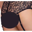 Cottelli Bondage Plus Size - csipke melltartó szett (fekete)