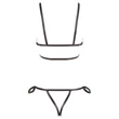 Cottelli Bondage - fényes dísz testhám bikini (fekete)