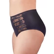 Cottelli Plus Size - pántos-csipkés női alsó (fekete)