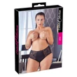 Cottelli Plus Size - pántos-csipkés női alsó (fekete)