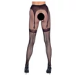 Cottelli Legwear - combfixes nyitott harisnya (fekete, S-L)