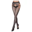 Cottelli Legwear - nyitott, csillogó harisnya (fekete, S-L)