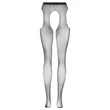 Cottelli Legwear - nyitott, csillogó harisnya (fekete, S-L)