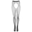 Cottelli Legwear - nyitott, csillogó harisnya (fekete, S-L)