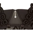 Cottelli Plus Size - Bársonyos, variálható body (fekete)