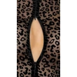 Noir - leopárd mintás, hosszúujjú body (fekete)