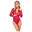Cottelli - kígyóbőr mintás body (piros)