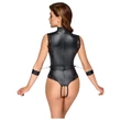 Cottelli Bondage - nyitott cici villantós body (fekete)