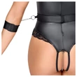 Cottelli Bondage - nyitott cicivillantós body (fekete)