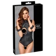 Cottelli Bondage - nyitott cicivillantós body (fekete)