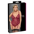 Cottelli Curves - láncos csipke body (piros)