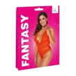 Cottelli - keresztpántos csipke body (piros)
