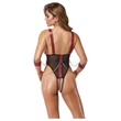 Cottelli Bondage - pántos nyitott body lánccal (fekete)