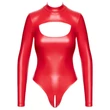Noir - fényes hatású body (piros)