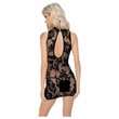 Noir - rózsás, ujjatlan miniruha (fekete)