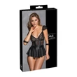 Cottelli Bondage - csipkés miniruha bilincsekkel (fekete)