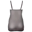 Cottelli Plus Size - csipkés átlátszó hálóing (fekete)