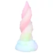OgazR Kraken - csavart polipkar dildó - 18 cm (szivárvány)