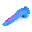 Inkipus - herés szilikon dildó - 18 cm (kék-pink)