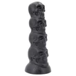 Topped Monster - koponya dildó - 22 cm (fekete)