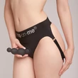 Strap-on-me Beads L - gyöngyös, talpas dildó (fekete)