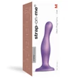 Strap-on-me Curvy M - hullámos, tapadókorongos dildó (lila)